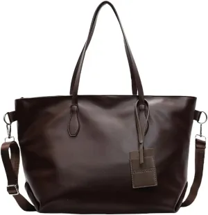 Epsion Oversize Vegan Leather Tote for Women Large Shoulder Bag PU Top Handle Handbag Travel Work 2025