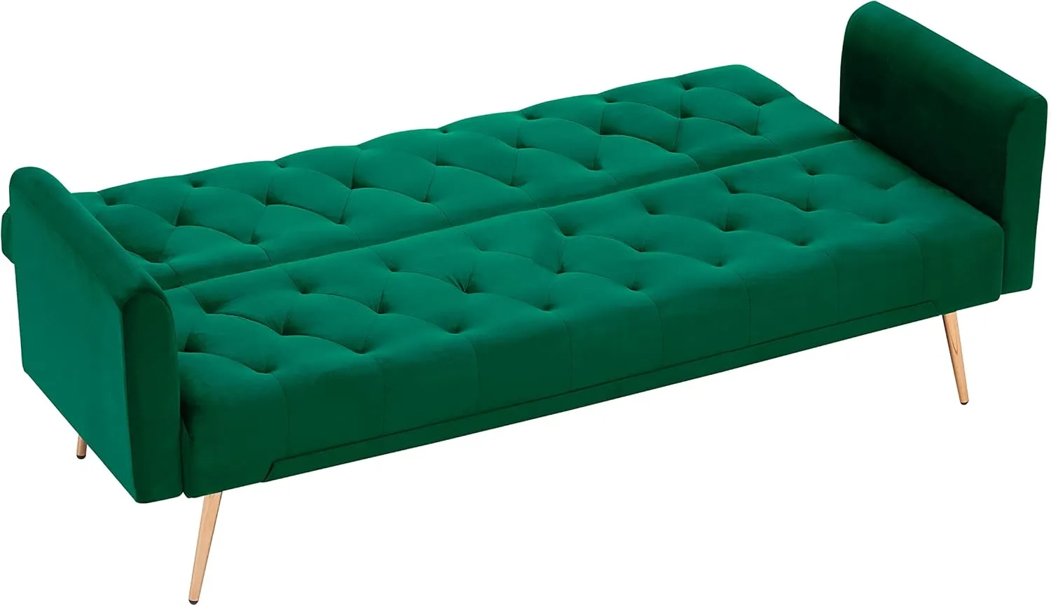 ERYE Tufted Futon Sofa Daybed 3 in 1 Modern Convertible Futon Sofabed,Soft Velvet Upholstered Loveseat Sofa Couch Living Room Nap Sleeper Couch Bed for Home Office Apartment