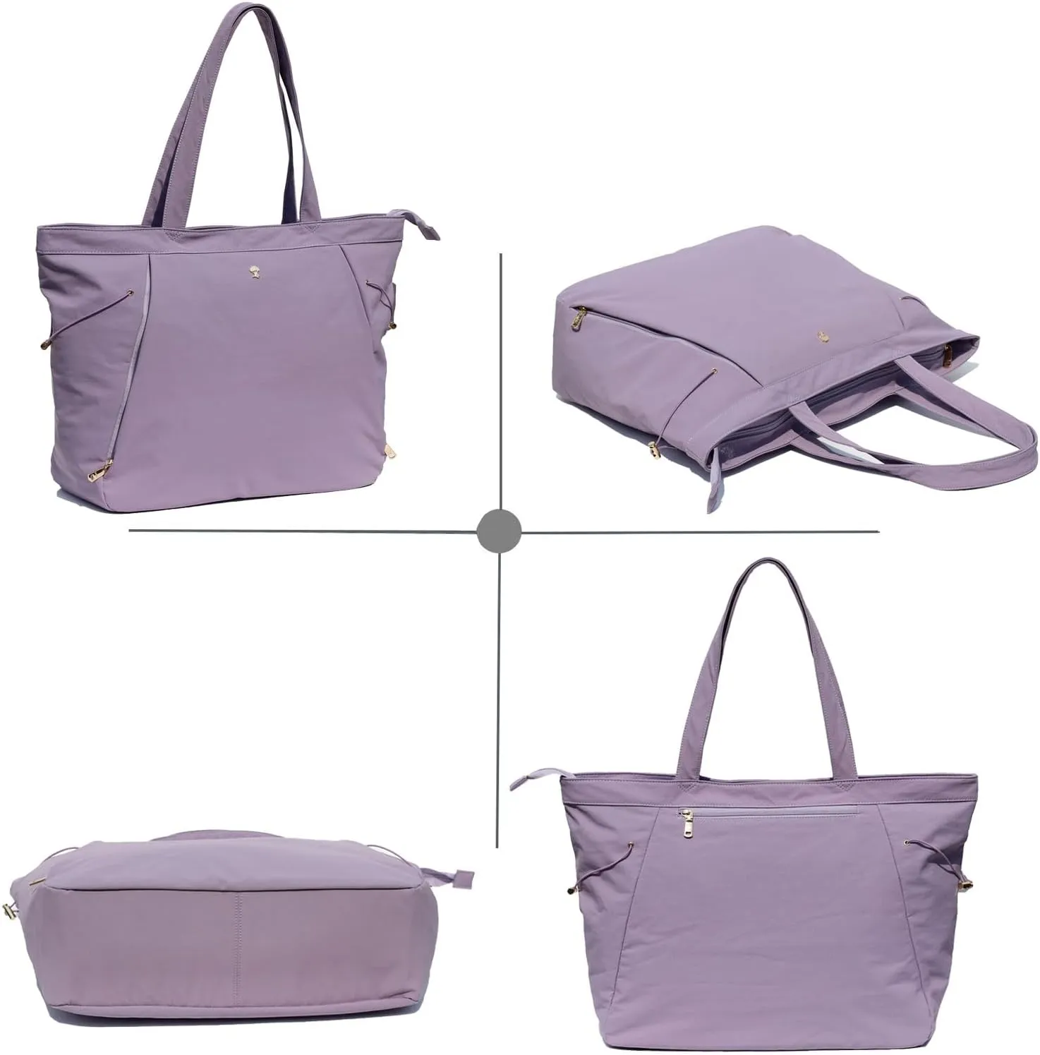 ESVAN Yoga Tote Bag for Women Shoulder Bags Drawstring for Office Workout Travel Carryall Pilates Gym and Beach