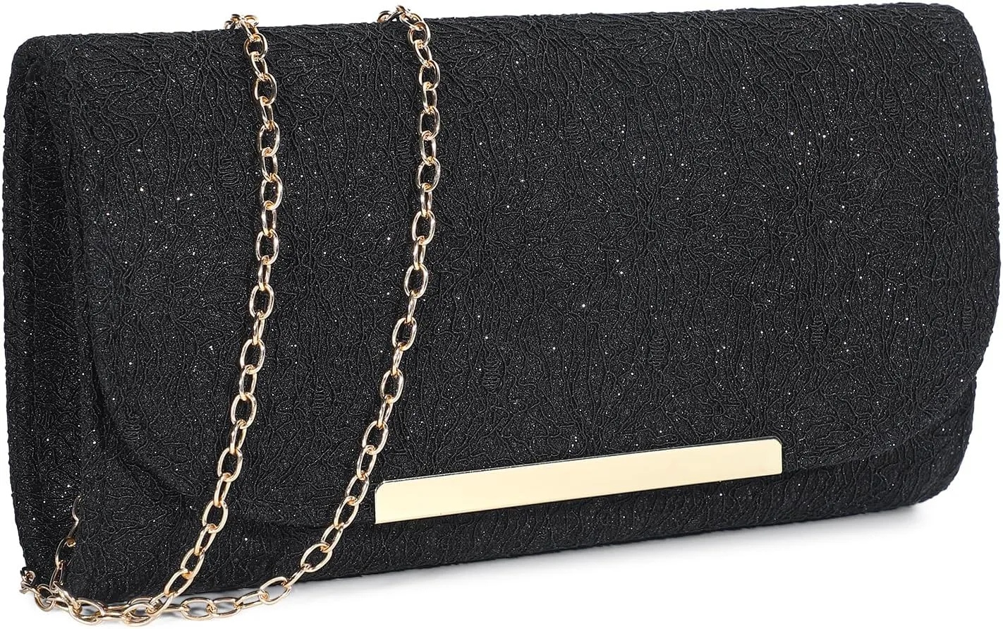 Evening Clutch Bag for Women - Formal Dressing Handbag Glitter Envelope Handy Purse for Wedding Party Prom