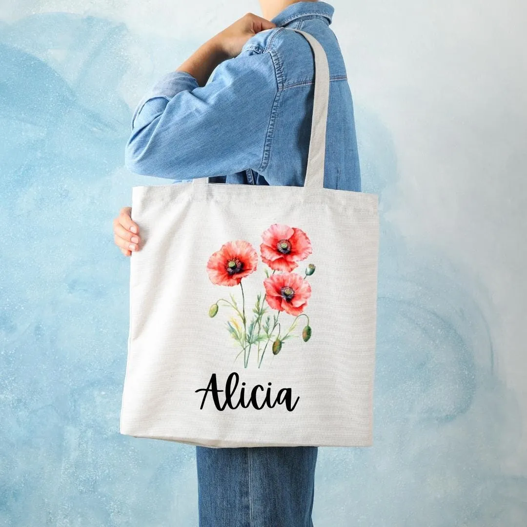 Everyday Blooms - Personalized Birth Flower Tote Bag