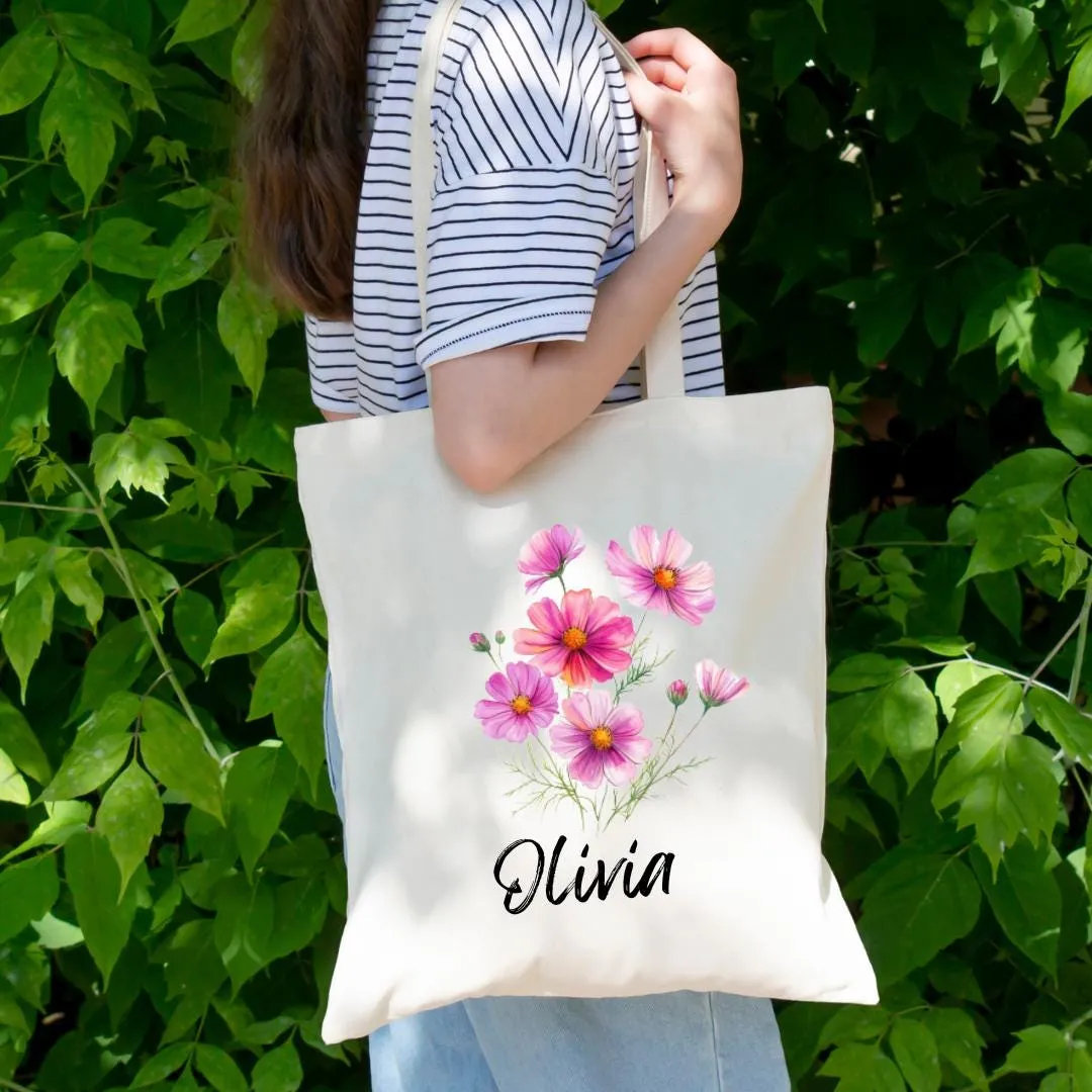 Everyday Blooms - Personalized Birth Flower Tote Bag