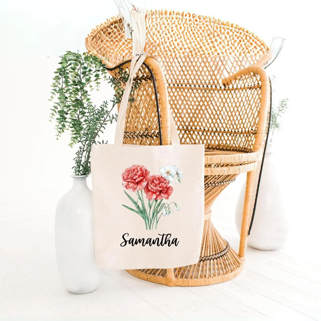 Everyday Blooms - Personalized Birth Flower Tote Bag