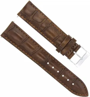 Ewatchparts 18mm Genuine Leather Watch Band Strap Compatible With Vacheron Constantin Watch