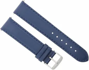 Ewatchparts 19mm Smooth Leather Watch Band Strap Compatible With Tissot Quickster T0954173605702 Blue