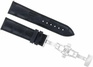 Ewatchparts 21MM LEATHER STRAP WATCH BAND COMPATIBLE WITH 44MM BAUME MERCIER CAPELAND CLIFTON AUTO BLACK
