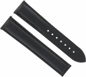 Ewatchparts 22mm Leather Watch Band Strap Deployment Clasp Compatible With Oris Artix Sport Black