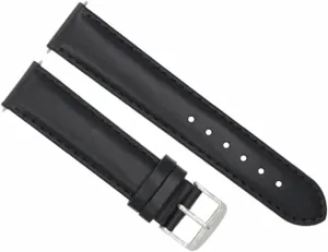 Ewatchparts 22mm Smooth Leather Band Strap Compatible With Movado Bold 3600261, 0606284 Watch Black