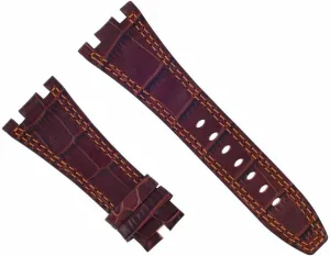 Ewatchparts 28mm Leather Watch Band Strap Compatible With 42mm Audemars Piguet 15703ST 26470ST B6