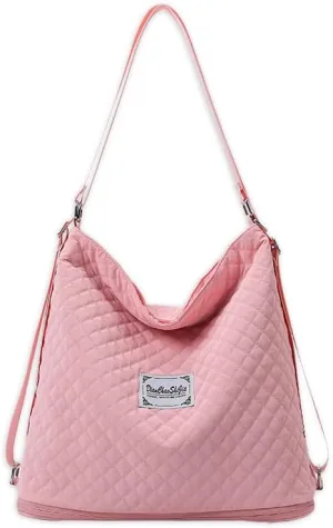 Expandable Travel Tote Bag for Women,Convertible Multi-Function Fitness Backpack,Waterproof Gym Shoulder Bag,Solid Color Crossbody Handbag