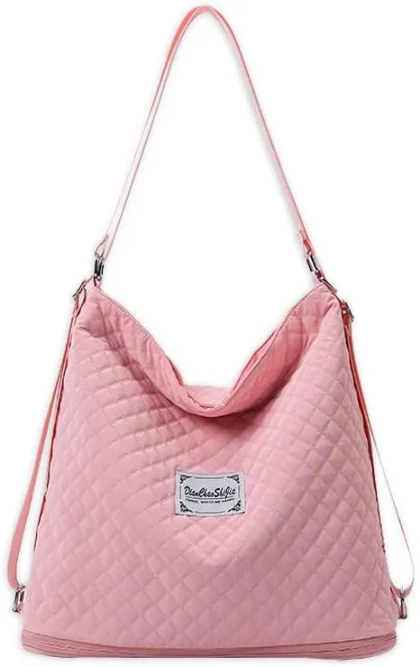 Expandable Travel Tote Bag for Women,Convertible Multi-Function Fitness Backpack,Waterproof Gym Shoulder Bag,Solid Color Crossbody Handbag