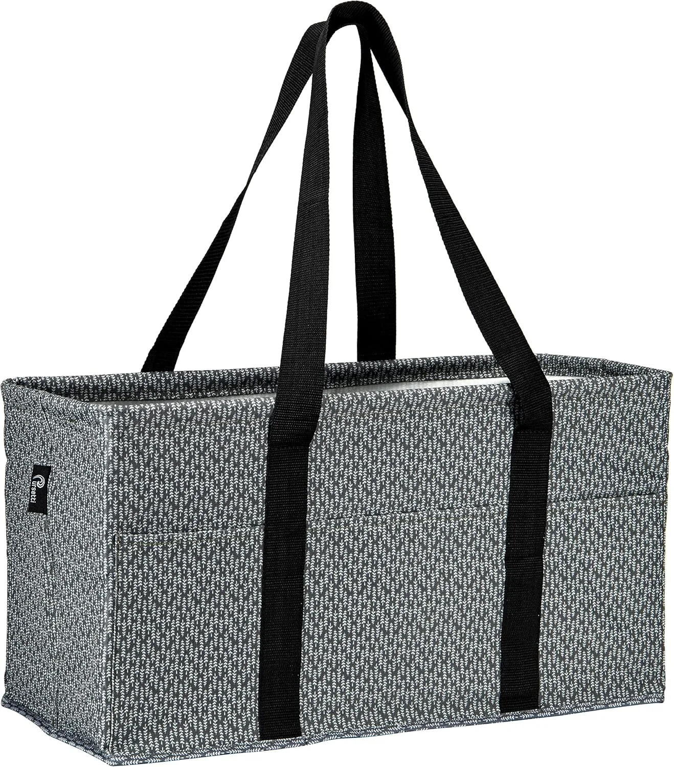 Extra Large Utility Tote Bag for Women with 6 Exterior Pockets - Perfect as Beach Bag, Pool Bag, Laundry Bag, Storage Tote for Ballgame, Beach, Pool, and Home (Spruce)