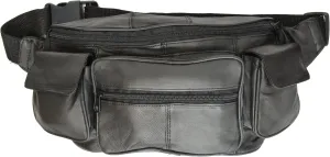 Fanny Pack leather | with 4-Zipper Pockets, Marshal Waist hip lumber Bag Travel Pocket with Adjustable Belt for Workout Vacation Hiking | For iPhone x x Plus | Galaxy S4 S5 S6 S7 S8
