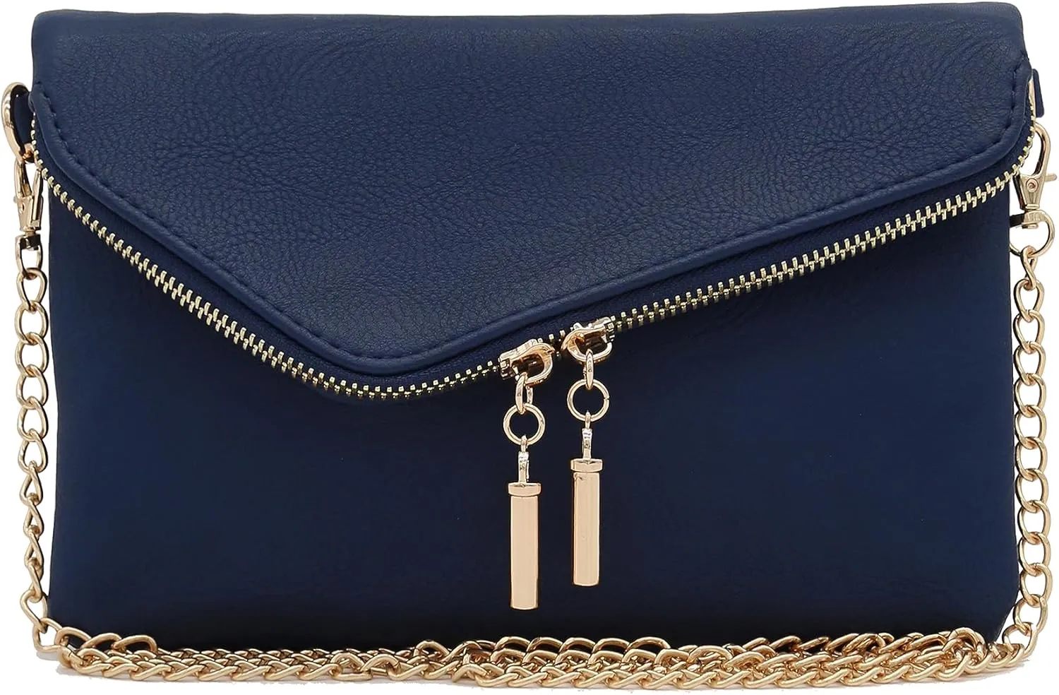 FashionPuzzle Envelope Wristlet Clutch Crossbody Bag with Chain Strap