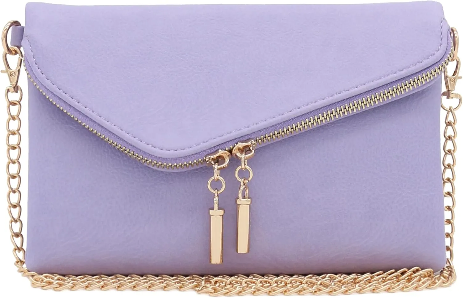FashionPuzzle Envelope Wristlet Clutch Crossbody Bag with Chain Strap