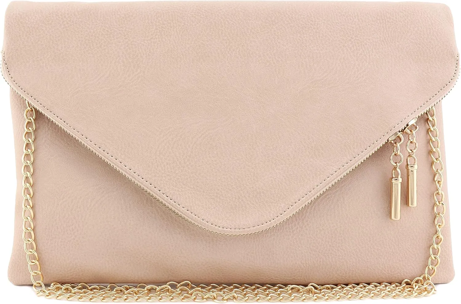 FashionPuzzle Oversized Envelope Clutch Evening Bag with Chain Strap