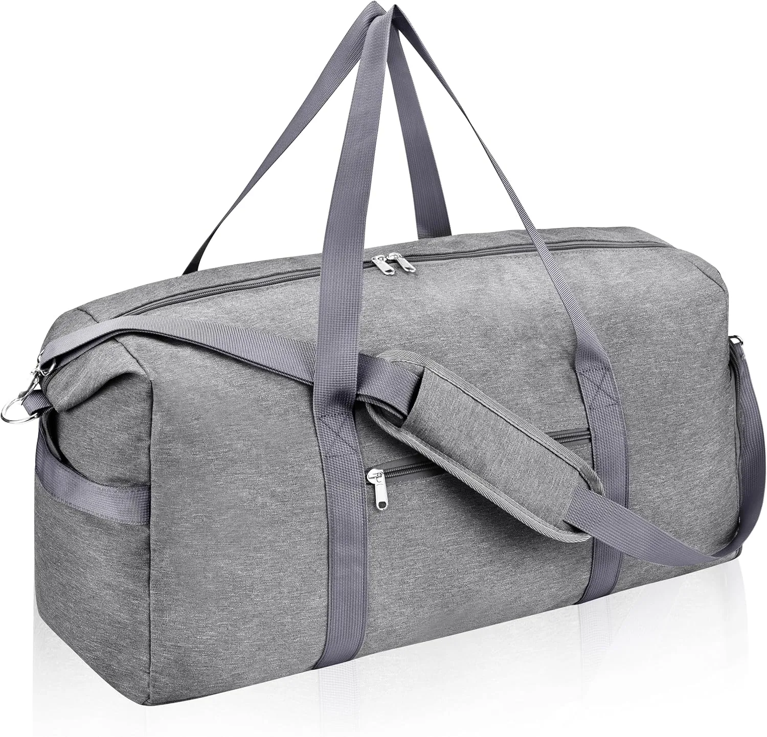 Felipe Varela For Spirit Airlines Personal Item Bag 18x14x8, Foldable Travel Duffel Bags Small Overnight weekender Gym Duffle Carry on Luggage Underseat Bag with Wet Pocket(Grey, 30L)