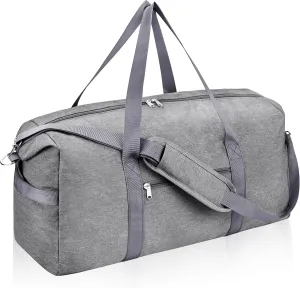 Felipe Varela For Spirit Airlines Personal Item Bag 18x14x8, Foldable Travel Duffel Bags Small Overnight weekender Gym Duffle Carry on Luggage Underseat Bag with Wet Pocket(Grey, 30L)
