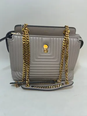 Fendi Grey Kan I Quilted Shoulder Bag