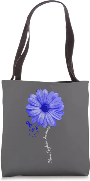 Fibrous Dysplasia Awareness Warrior Pretty Ribbon Tote Bag