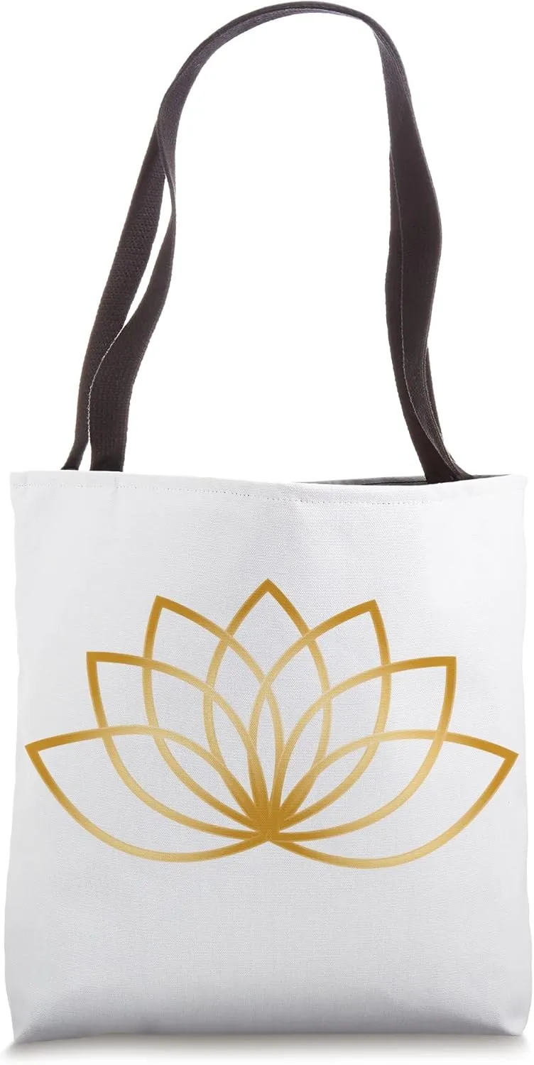 Filigree stylised golden flower symbol Tote Bag