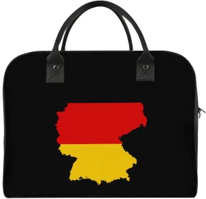 Flag Map of West Germany Travel Duffel Bag Weekender Overnight Shoulder Bags Luggage Carrying Tote for Men Women