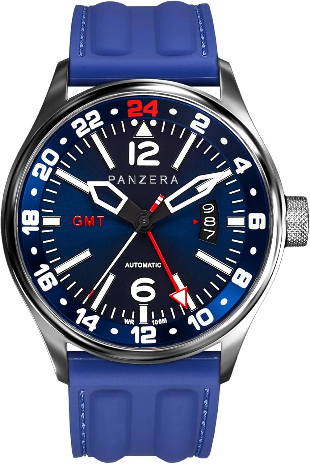 Flieger 45G Men’s Automatic GMT Pilot Watch – 45mm Stainless Steel, NH34A Movement, Dual Time Zone, Sapphire Crystal, Luminous Dial, 100m Water Resistant