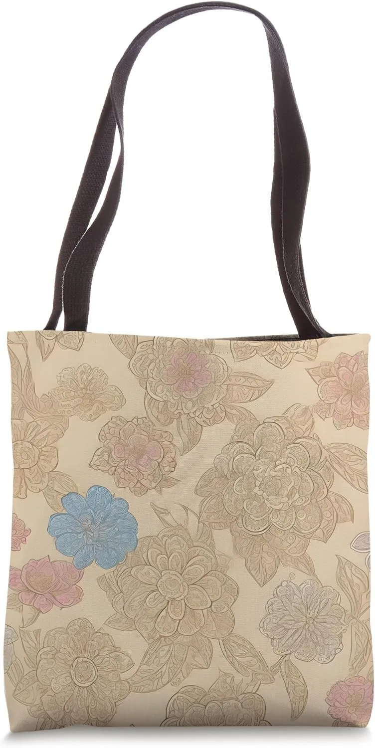 Floral Boho Foliage Flower Flora Nature Vegetation Flowery Tote Bag