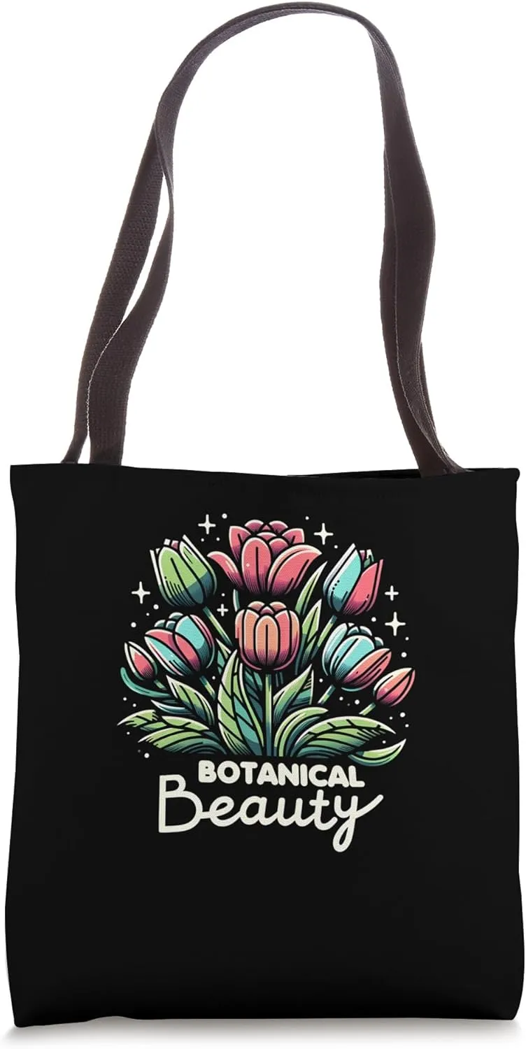 Flower Lover Botanical Beauty Tulips Tote Bag