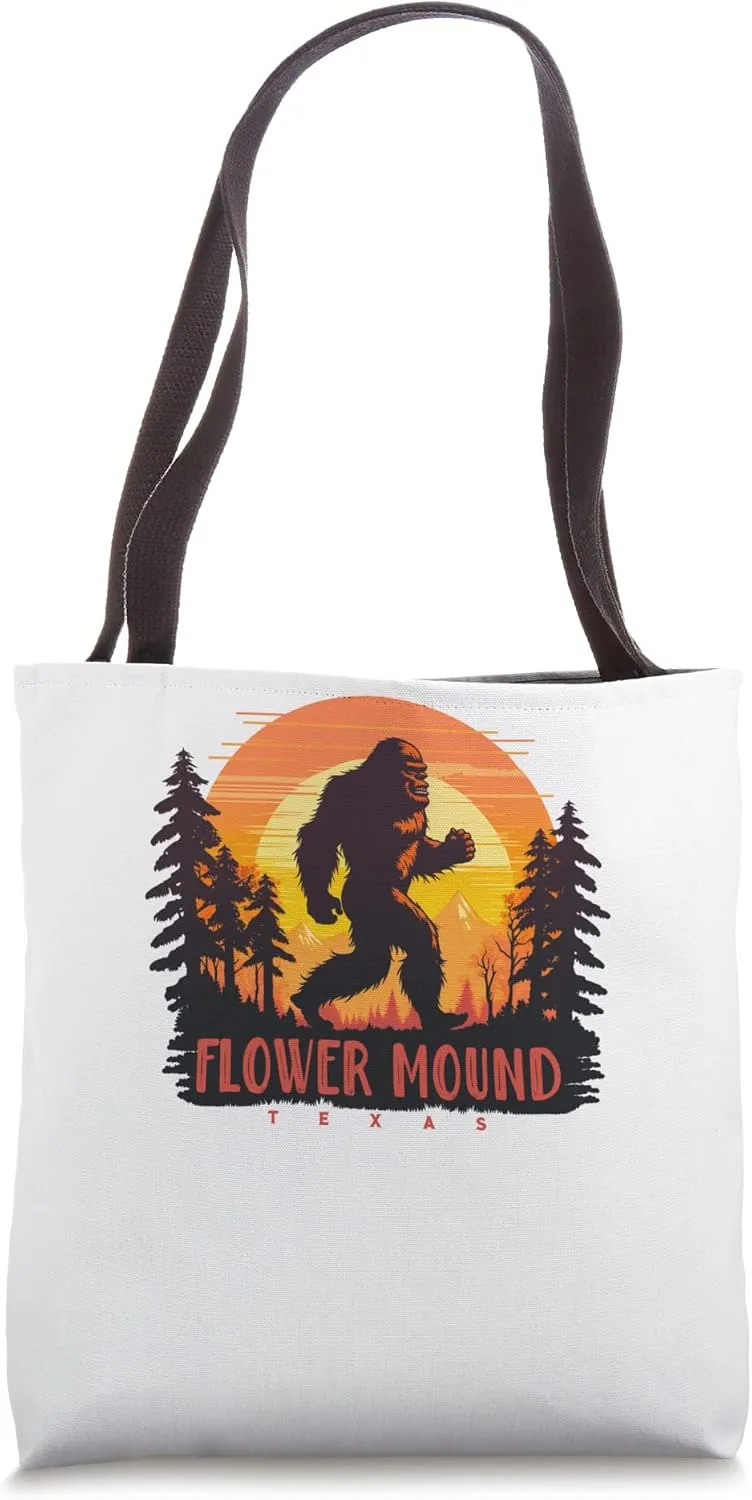 Flower Mound Texas Sasquatch Tote Bag