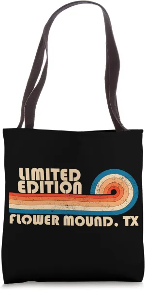 FLOWER MOUND, TX City Pride Hometown Retro Vintage Tote Bag