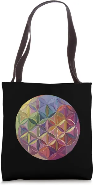 Flower of Life Symbol Manifestation Sacred Geometry Energy Tote Bag