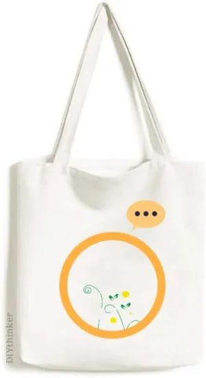Flower Plants Green Leaves Petal Expression Gift Sack Canvas Tote Shoulder Bag