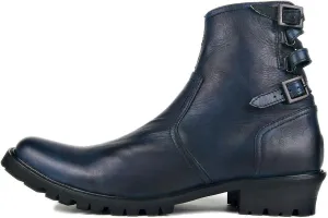 For Men Ankle Boots Mens Zip Pointed Belt Boots Holiday Business Club Party For Office Genuine Pure Leather The First Layer Of Cowhide