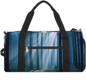 Forests White Light Funny Gym Bag Travel Duffel Bags Carry On Weekender Overnight Bag for Women Men
