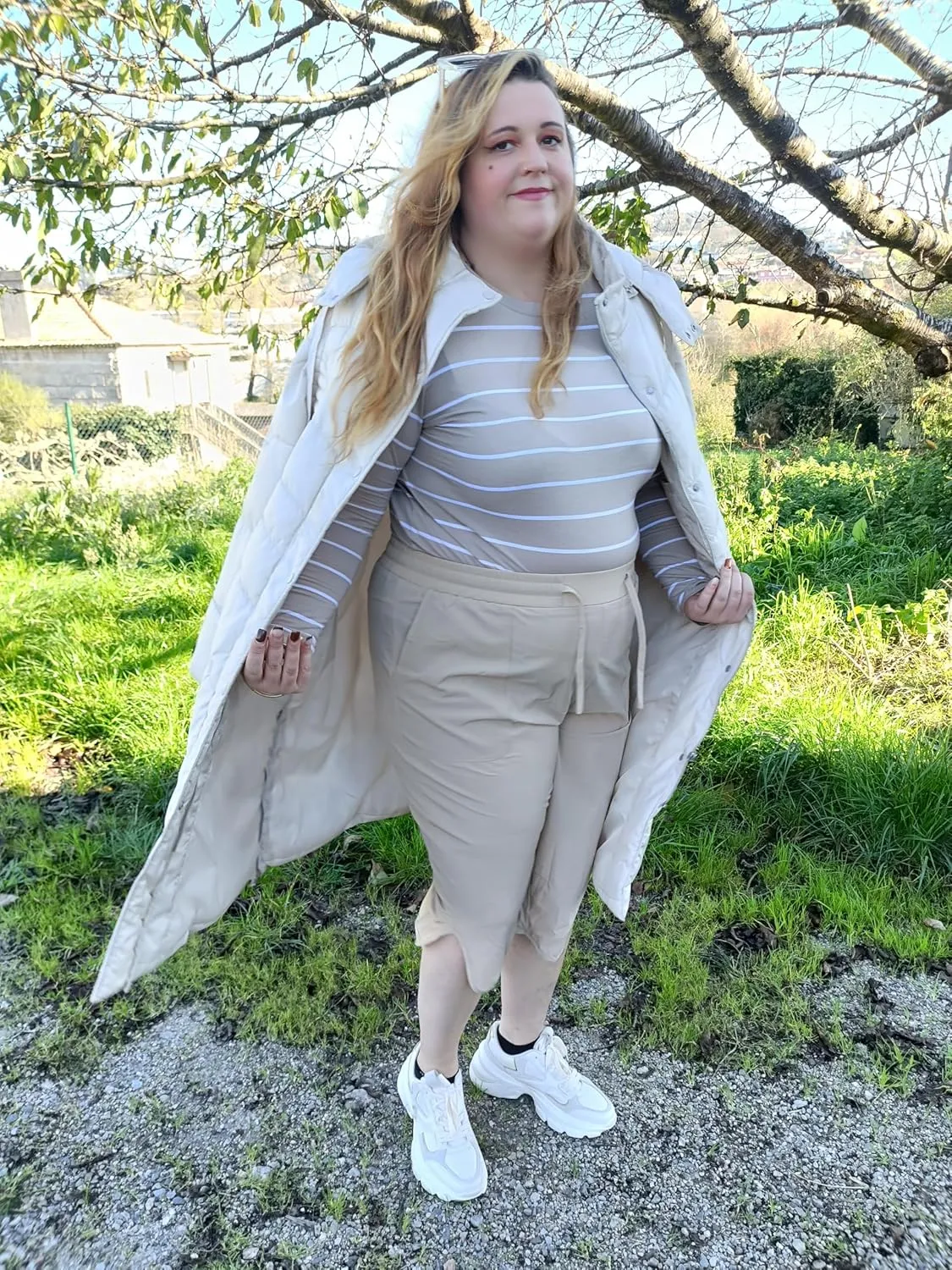 FOREYOND Womens Plus Size Capris Pants Quick Dry Loose Casual Workout Pants with Pockets 1XL-5XL