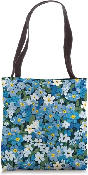 Forget-Me-Not Cute Flower Pattern Tote Bag