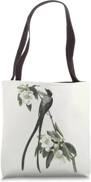 Fork Tailed Flycatcher Scissortail Garden Flower Bird Lover Tote Bag
