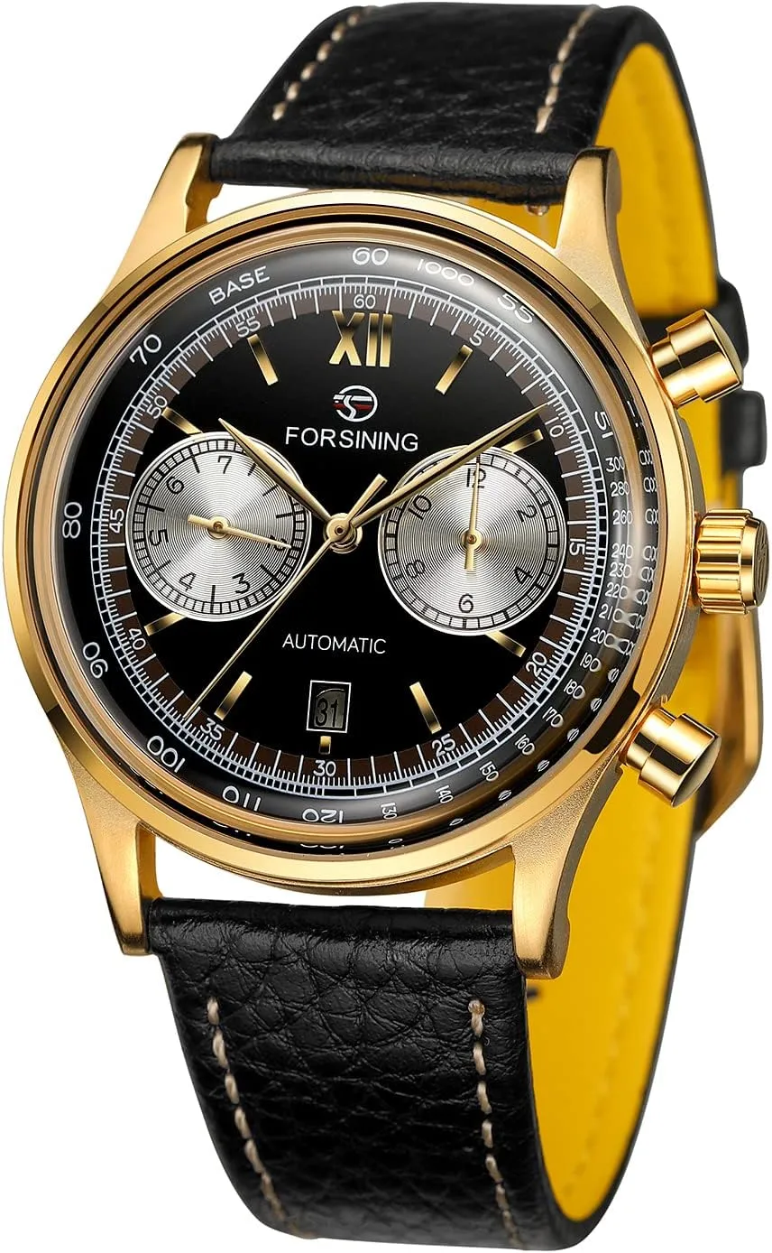 FORSINING Men's Automatic Tourbillon Dress Watches Analogue Mechanical Calendar Minimalist Waterproof Wrist Watch