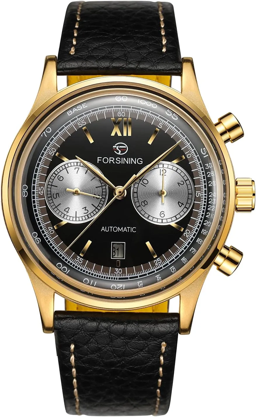 FORSINING Men's Automatic Tourbillon Dress Watches Analogue Mechanical Calendar Minimalist Waterproof Wrist Watch