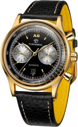 FORSINING Men's Automatic Tourbillon Dress Watches Analogue Mechanical Calendar Minimalist Waterproof Wrist Watch
