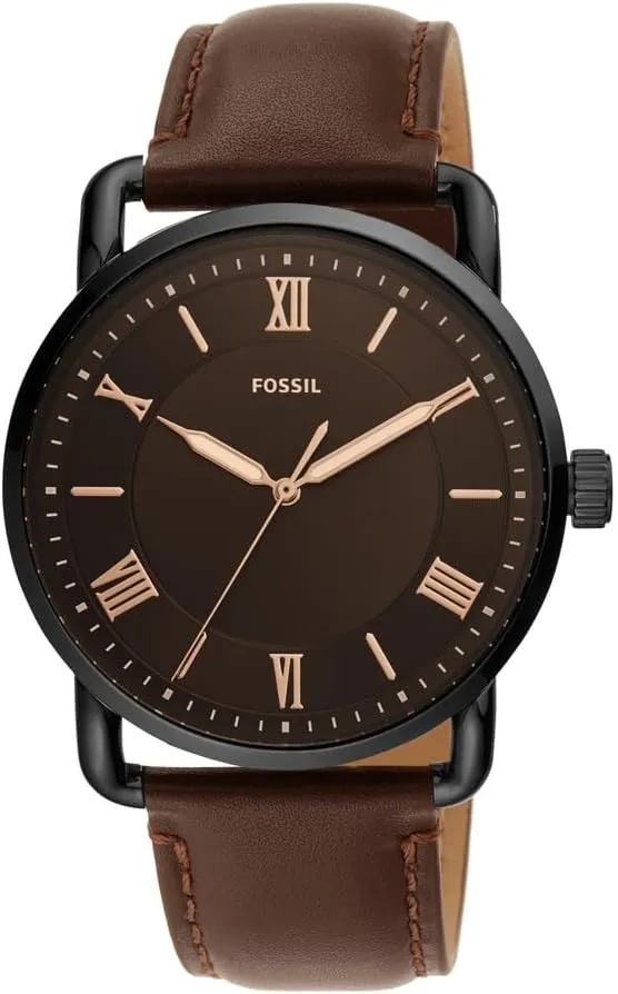 Fossil Men's Copeland Quartz Stainless Steel and Leather Three-Hand Watch