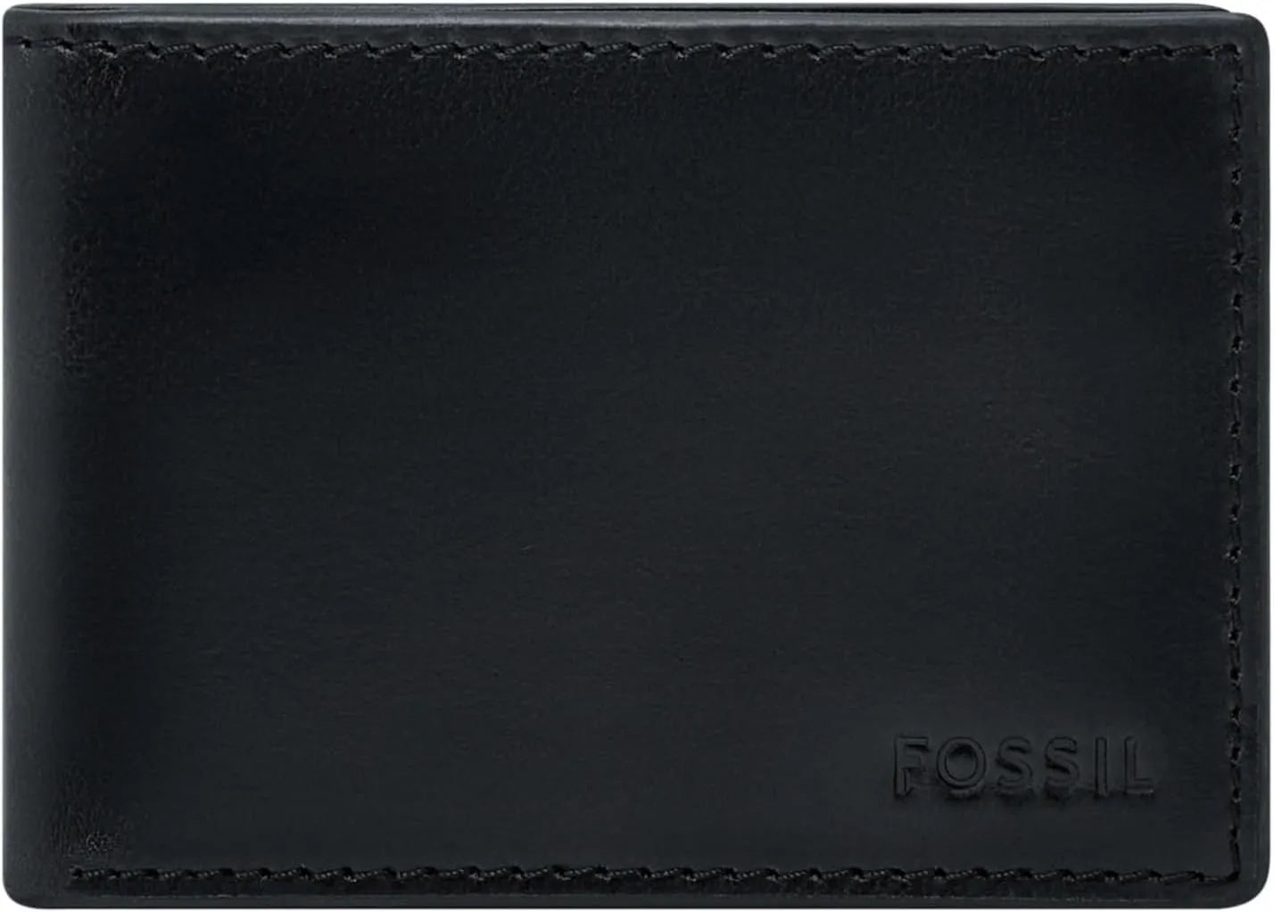 Fossil Men's Front Pocket Wallet, Black, One Size