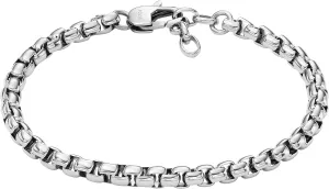 Fossil Men's Plated Stainless Steel Engravable Personalized Gift ID, Chain or Cuff Bracelet for Men