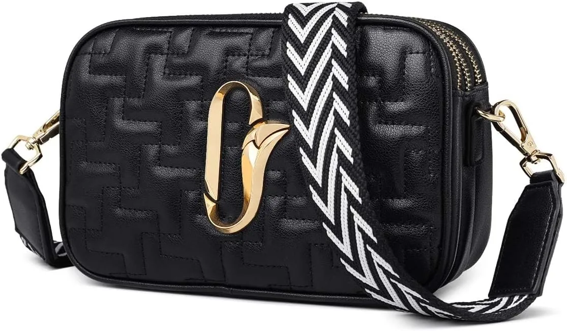 FOXLOVER Women's Crossbody Bags Leather Small Shoulder Bag Purses for Women Quilted Chain Lady Casual Lattice