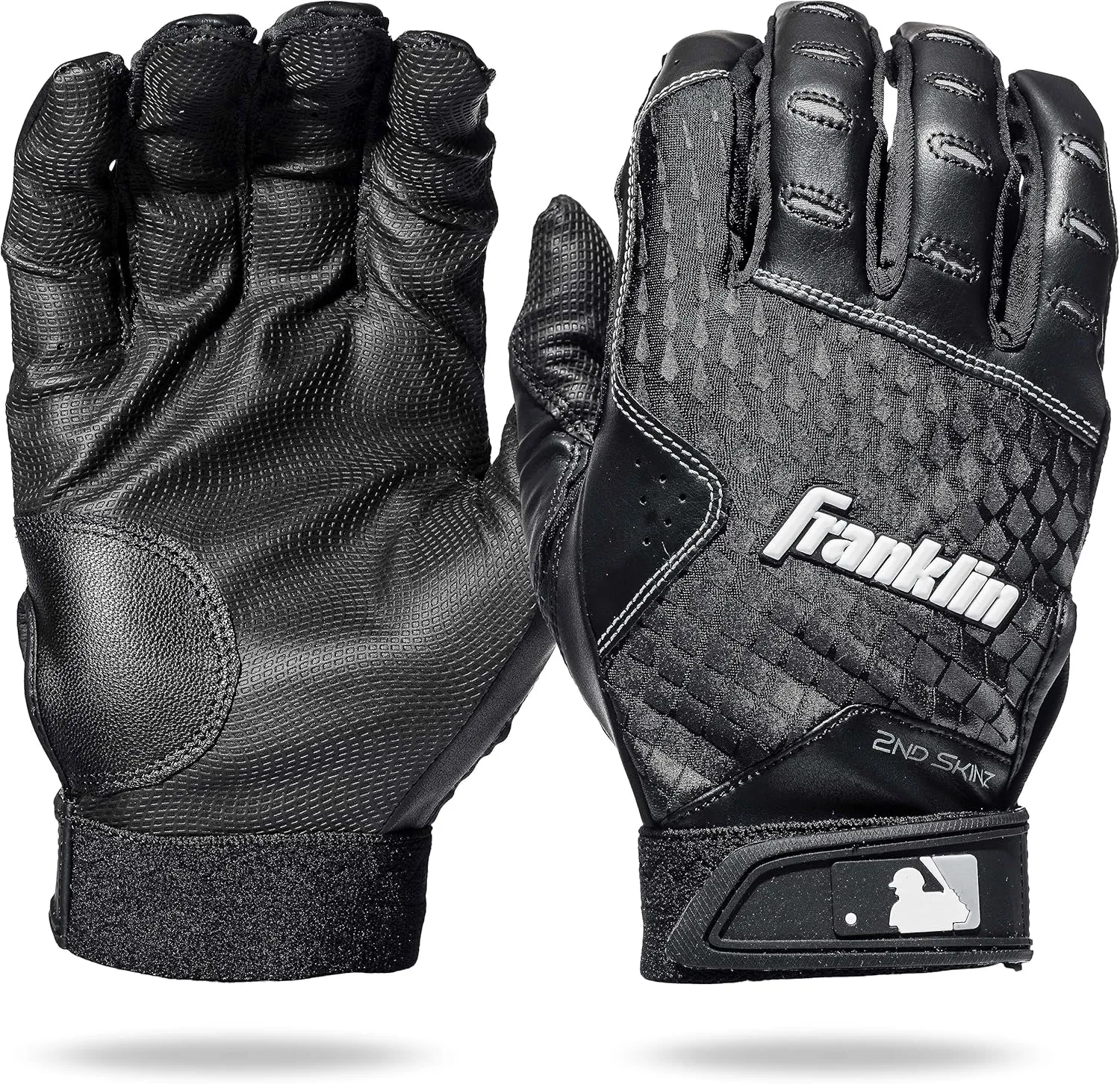 Franklin Sports MLB 2nd Skinz Batting Gloves - Adult & Youth Baseball & Softball - Men's & Kids Teeball & Softball Gloves - Multiple Sizes & Colors Available