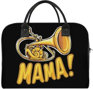 Funny Snail French Horn Musician Gift Travel Duffel Bag Weekender Overnight Shoulder Bags Luggage Carrying Tote for Men Women