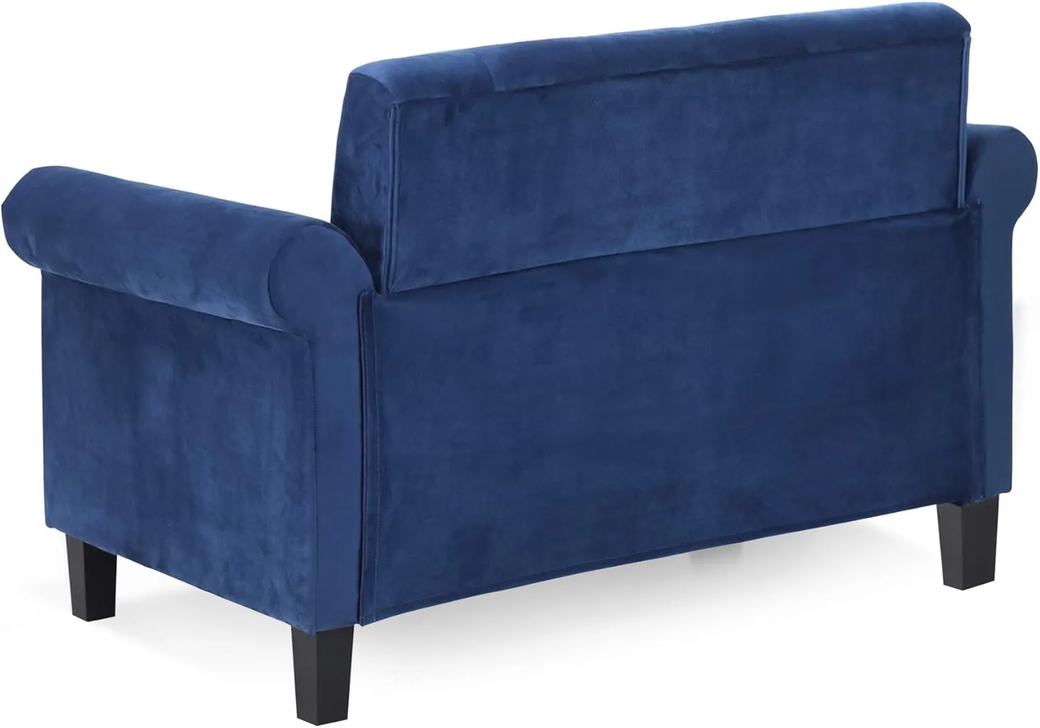 Furinno Bastia Vintage Modern Chesterfield Button Tufted Loveseat/Sofa Couch for Living Room, Navy Velvet