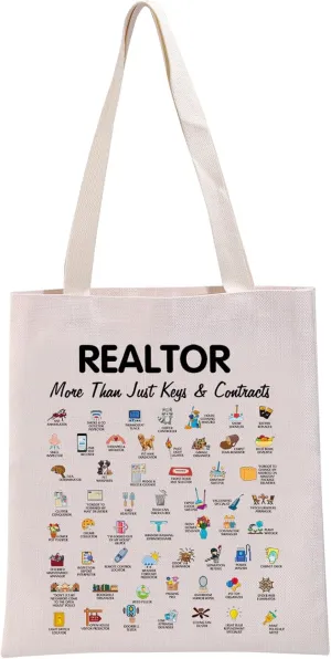G2TUP Funny Realtor Gift Realtor Quote Tote Bag Real Estate Handbag Real Estate Agent Office Gift Salesman Agent Closing Gift