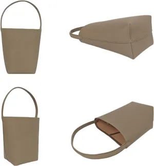 Genuine Leather Bucket Tote Bag for Women -Casual & Spacious Shoulder Handbag
